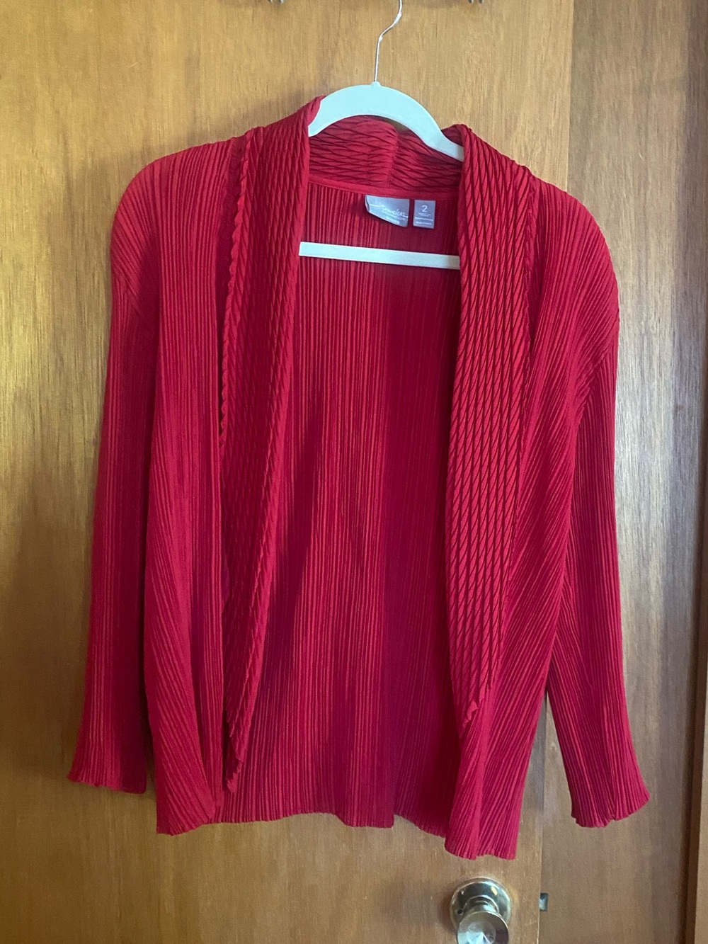 Traveler’s Red Open Front Cardigan